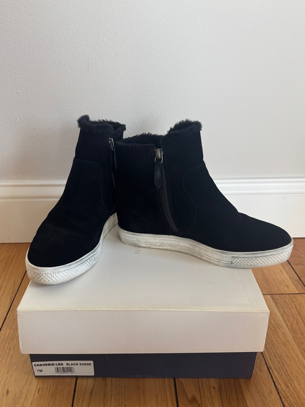 Comfy and Cute Black Booties, Size 7